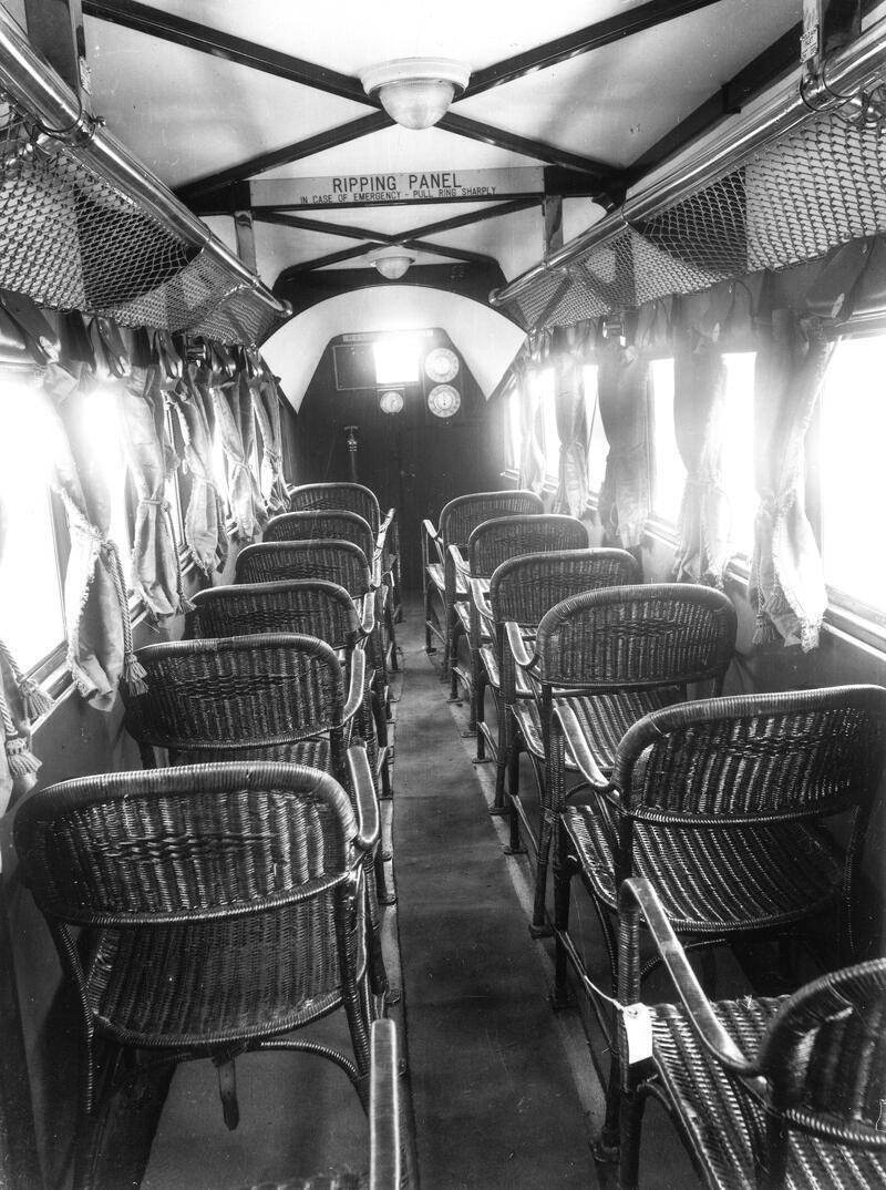 1930 airplane interior