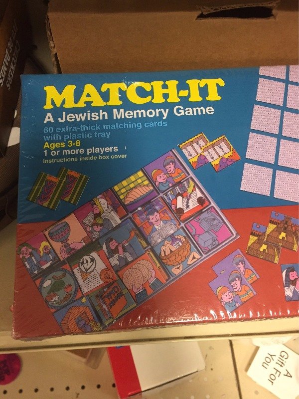 Thrift shop find of Match-It Jewish Memory Game
