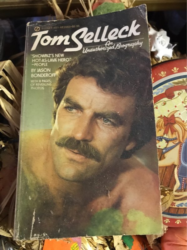 Thrift shop gold of an unauthorised biography of Tom Selleck.