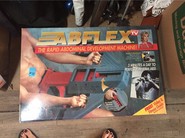 Amazing find at a thrift shop of Abflex workout machine.