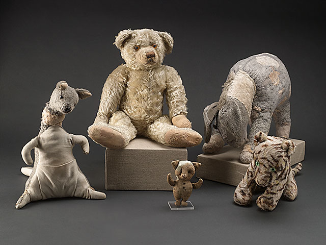 The real stuffed toys owned by Christopher Robin Milne. They have been on display in the New York Public Library since 1987.