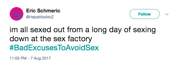 25 bad excuses to avoid sex