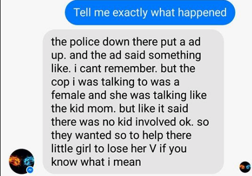 bosnian problem - Tell me exactly what happened the police down there put a ad up. and the ad said something . i cant remember. but the cop i was talking to was a female and she was talking the kid mom. but it said there was no kid involved ok. so they wa
