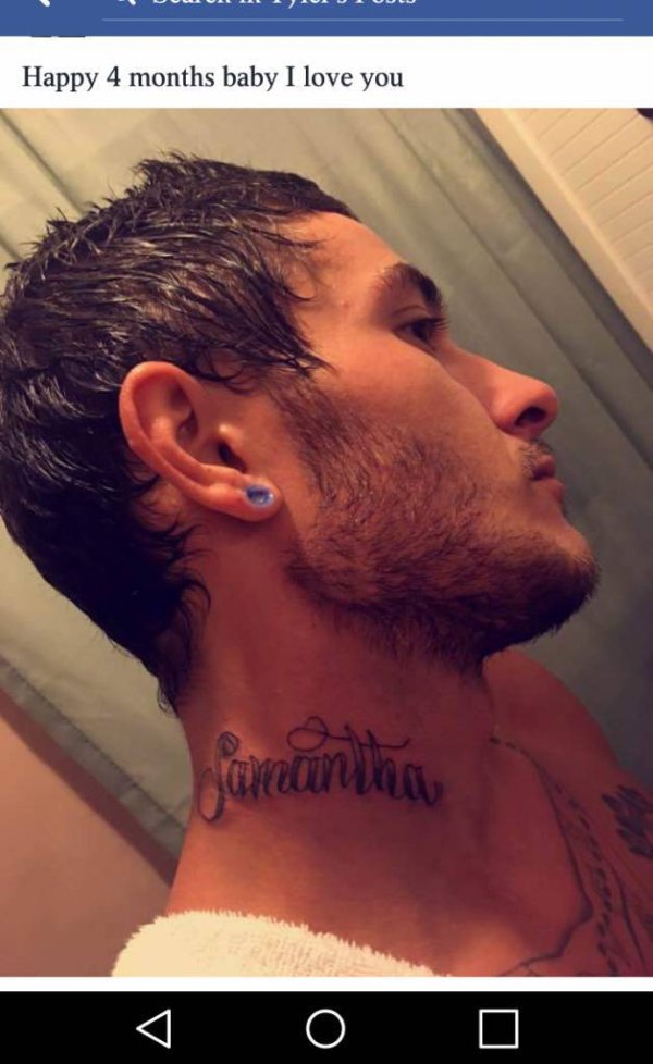 girlfriend name tattoo - Happy 4 months baby I love you aramanian O O O