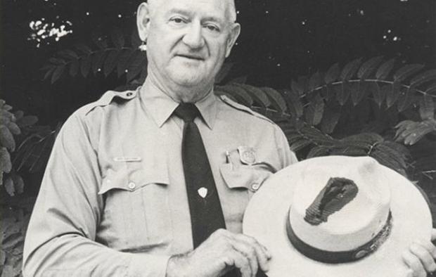 The 7th time that park ranger Roy Sullivan was struck by lightning coincided with the 22nd time he fought off a bear with a stick. 

Unusually, he was hit while in his truck, driving on a mountain road—the metal body of a vehicle normally protects people in cases such as this by acting as a Faraday cage. The lightning first hit nearby trees and was deflected into the open window of the truck. The strike knocked Sullivan unconscious and burned off his eyebrows and eyelashes, and set his hair on fire. The uncontrolled truck kept moving until it stopped near a cliff edge.
He was hit again on August 7, 1973, while he was out on patrol in the park, Sullivan saw a storm cloud forming and drove away quickly. But the cloud, he said later, seemed to be following him. When he finally thought he had outrun it, he decided it was safe to leave his truck. Soon after, he was struck by a lightning bolt.
“Although he never was a fearful man, after the fourth strike he began to believe that some force was trying to destroy him and he acquired a fear of death.”