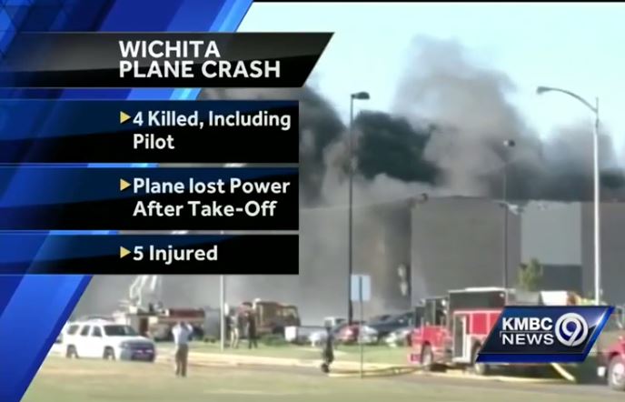 Three people died inside a flight simulator in a flight safety building at the Wichita’s Mid-Continent Airport, Kansas, when a real plane crashed into it.

The 53-year-old pilot, Mark Goldstein, was a retired air traffic controller who had been recognized for his safety efforts by the National Air Traffic Controllers Association. He later became a contract pilot and was ferrying this plane from Wichita to Mena, Arkansas when the plane lost an engine during takeoff. The two-story building of the Flight Saftey Cessna Learning Center at Wichita’s Mid-Continent Airport had around 100 people in it at the time of the crash. Three people who were in the flight simulator at that time were found dead along with the pilot whose body was found on the roof.