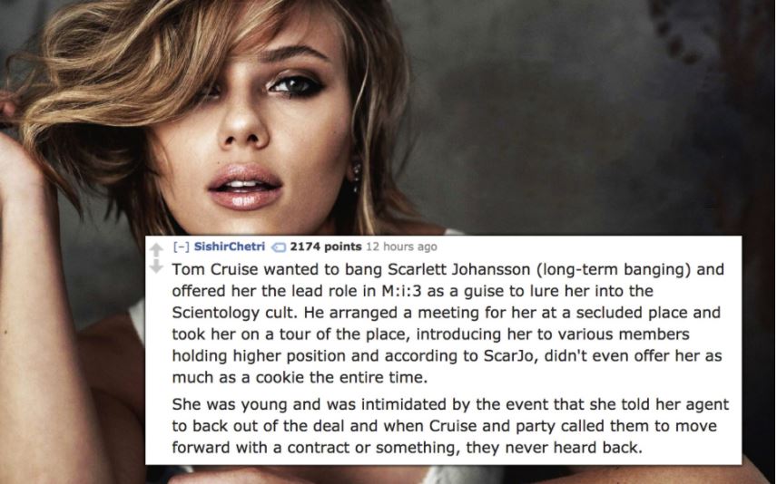 Fun fact about Tom Cruise and Scarlett Johansson