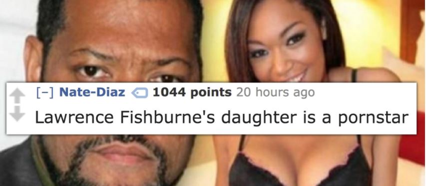 Nate Diaz claiming Lawrence Fishburne's daughter is a pornstar