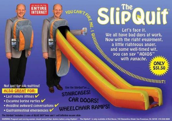 cool product steven slater jetblue - As Seen On The The Entire Internet Erinevocart SlipQuit You Can'T Fire Me. I Qui Let's face it. We all have bad days at work. Now with the right equipment, a little righteous anger. and some welltimed wit. you can say 