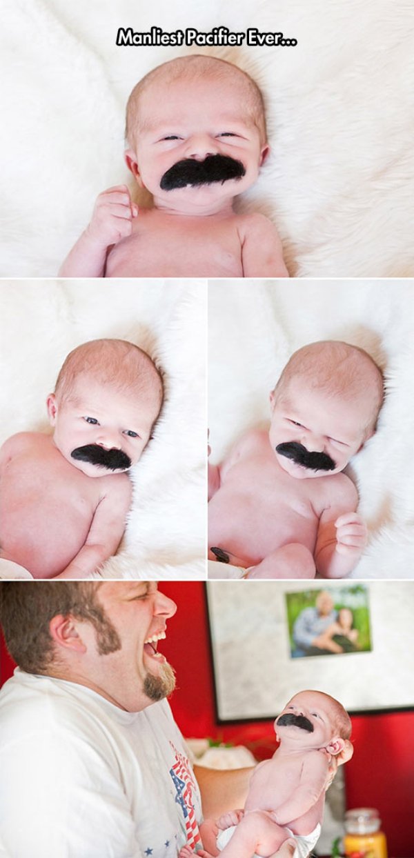 cool product baby mustache dad