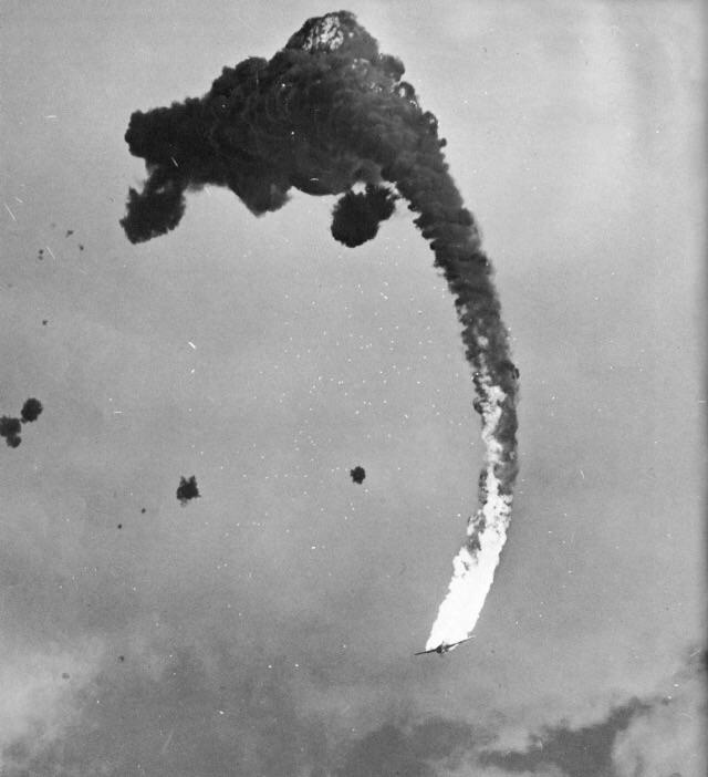 A Japanese dive bomber’s final moments, 1945