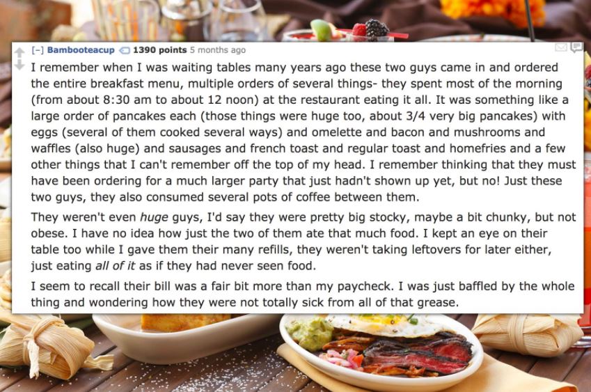 15 Waiters Reveal the Strangest Things Customers Have Ordered