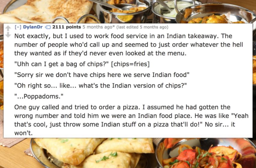 15 Waiters Reveal the Strangest Things Customers Have Ordered