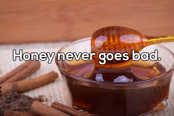 wtf facts - Honey never goes bad.
