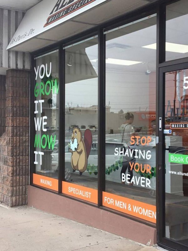 Beaver shaving place has great marketing