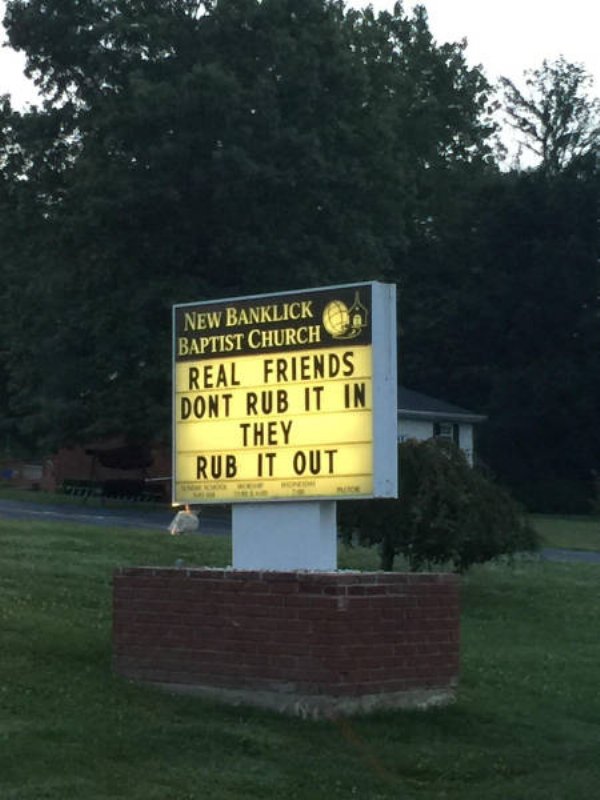 church might be more out of touch with street lingo than they initially thought.