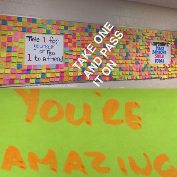 school smart sticky notes - Uchpositivity Take 1 for yourself or Pass I to a friend Take One And Pass Ce Someone Smile Today Tronic Joule