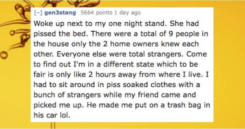 20 People Share The Awkward Morning That Followed A One Night Stand