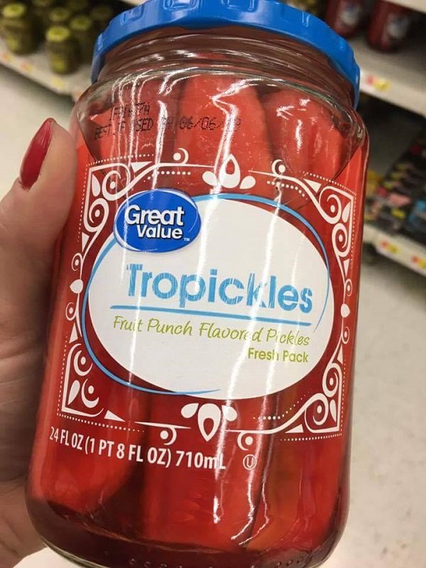 fruit preserve - Greece Tropickles Fruit Punch Flavored Pickles Fresh Pack 24 Fl Oz 1 Pt 8 Fl Oz 710mL