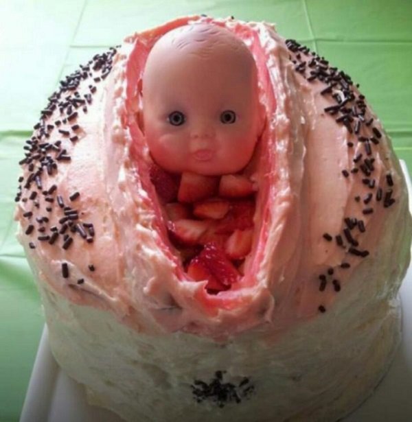 world's worst baby shower cake