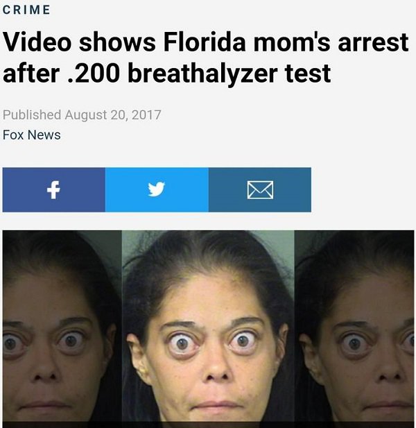 facial expression - Crime Video shows Florida mom's arrest after .200 breathalyzer test Published Fox News