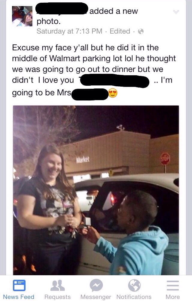 trashiest facebook posts - added a new photo. Saturday at Edited Excuse my face y'all but he did it in the middle of Walmart parking lot lol he thought we was going to go out to dinner but we didn't I love you ... I'm going to be Mrs Market News Feed Requ