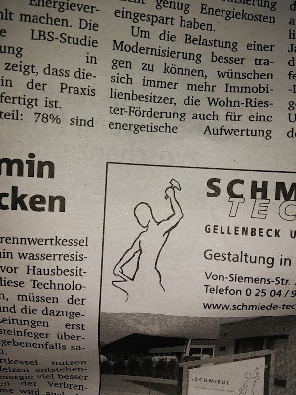 Ad in German newspaper that seems a bit unusual.