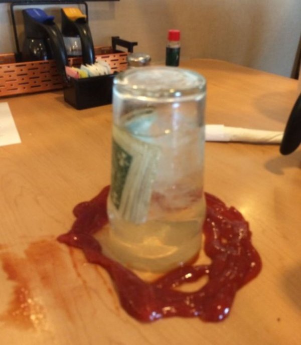 tip in a jar that is going to be a mess to get out
