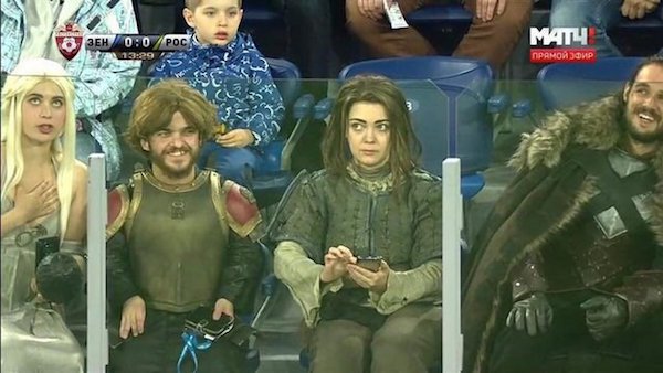 Russian fans dressed up as Game Of Thrones characters