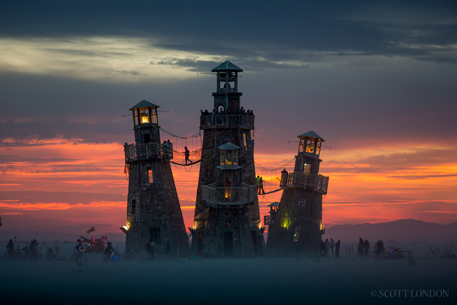 Lighthouses at Burning Man