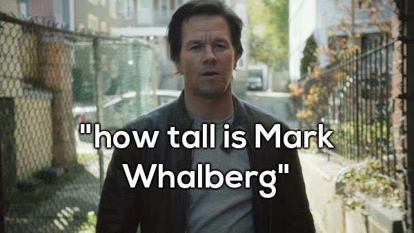 photo caption - "how tall is Mark Whalberg"