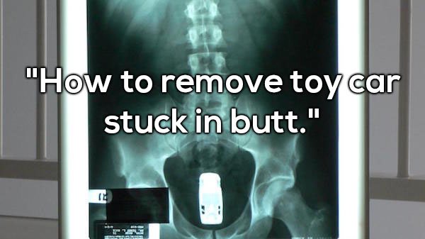 ryan dunn toy car - "How to remove toy car stuck in butt." Tyg