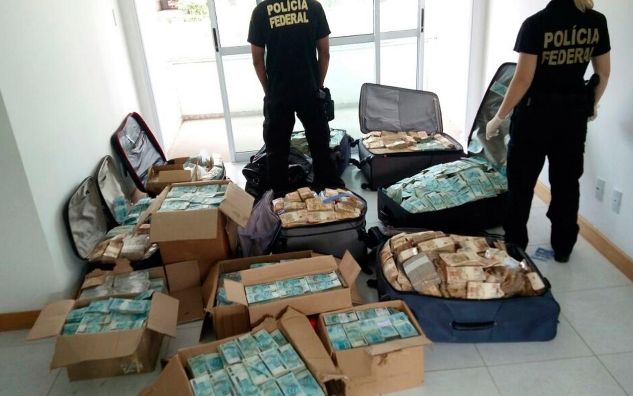 suitcases with euros from corrupt politician