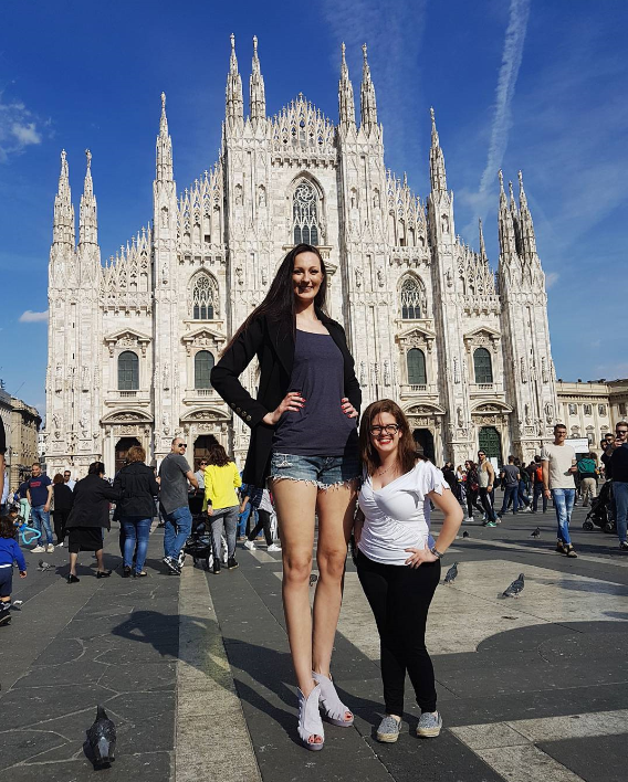 Russian woman Ekaterina Lisina who has the longest legs in the world