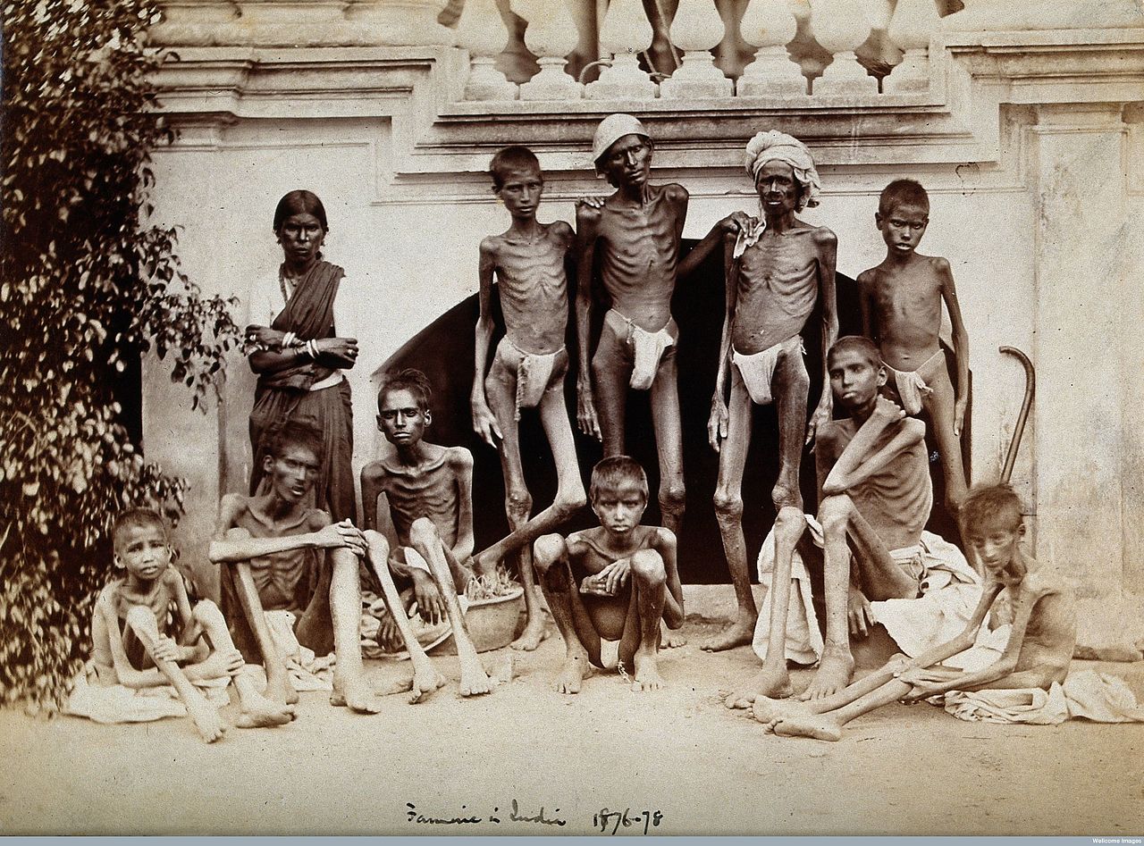 Madras Famine in India in 1876