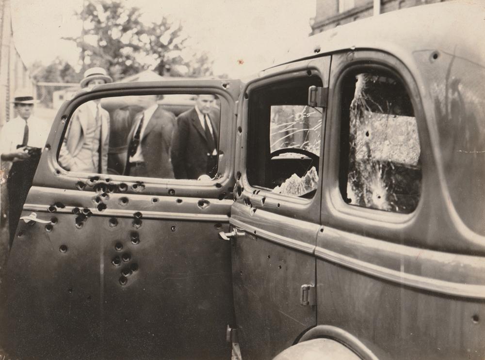 Bonnie & Clyde’s bullet-riddled Ford V8, 1934