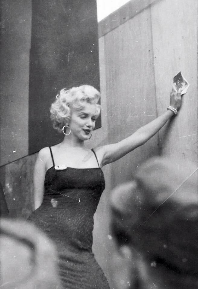 A U.S. Soldier’s snapshot of Marilyn Monroe visiting the troops in Korea, 1954