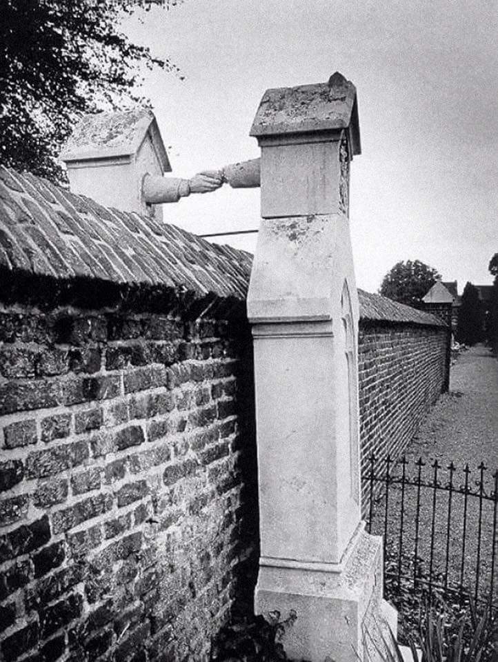 Graves of a Catholic woman and her Protestant husband, who were not allowed to be buried in the same cemetery because of their religion, 1888