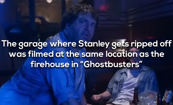 jim carrey song - The garage where Stanley gets ripped off was filmed at the same location as the firehouse in "Ghostbusters"