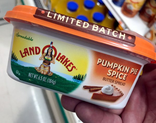 dairy product - Limited Batch Spreadable Land Lara Op Pumpkin Pie Spice Butter Spread Net Wt. 6.5 Oz. 1849