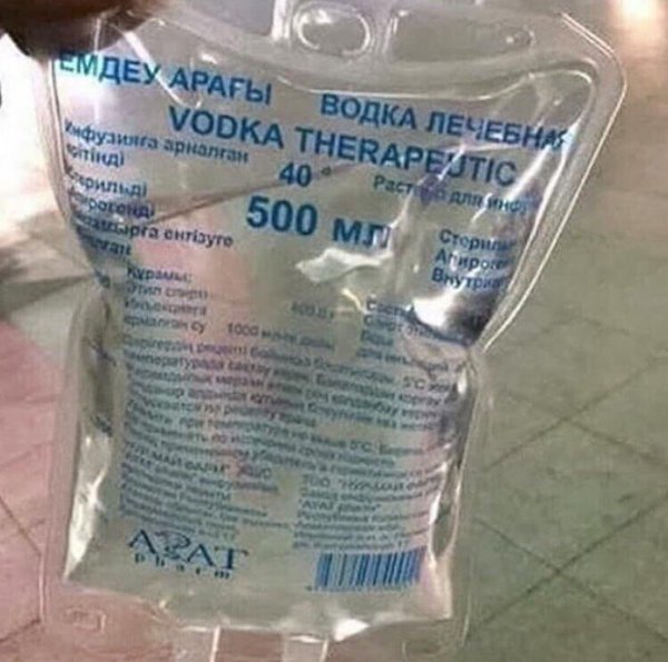 IV bag of Vodka
