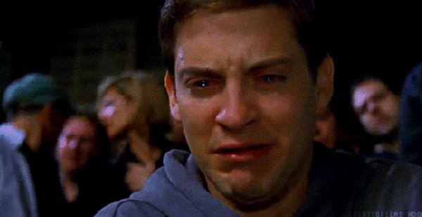 Crying Toby MaGuire pic