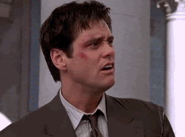 GIF of almost thrown up Jim Carrey