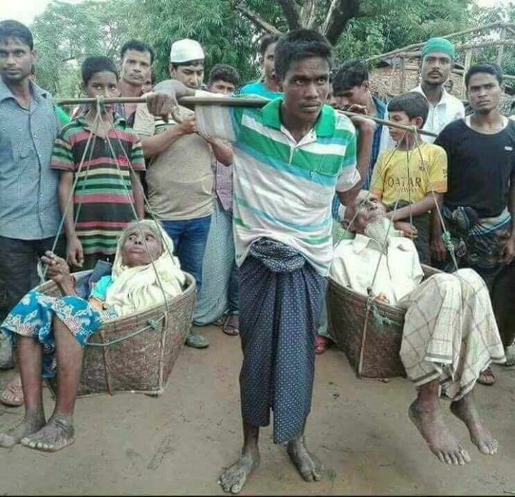 Rohingya Muslim man carried his parents for nearly 100 miles to escape Burma’s death squads