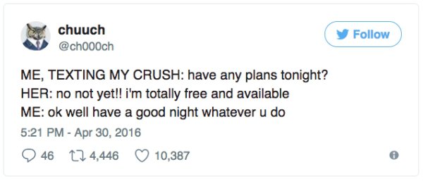all the boys i loved before tweets - chuuch y Me, Texting My Crush have any plans tonight? Her no not yet!! i'm totally free and available Me ok well have a good night whatever u do 9 46 224,446 10,387