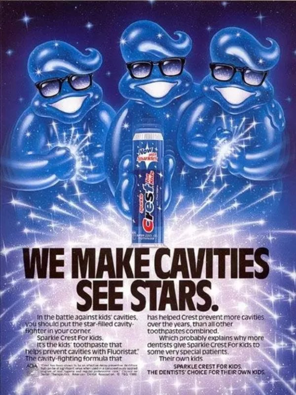 crest sparkle - Sa crester We Make Cavities See Stars. In the battle against kids cavities. you should put the starFilled cavity. fighterin your corner Sparkle Crest For Kids. It's the kids toothpaste that helps prevent cavities with Fluoristat The cavity