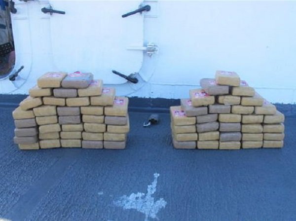 2007- 42,000 lbs of cocaine.
The cocaine was found on board of a Panamanian ship that was deemed suspicious by the U.S. coast guard. The drugs were hidden inside of massive shipping containers and were estimated to be valued at a whopping $600,000,000.