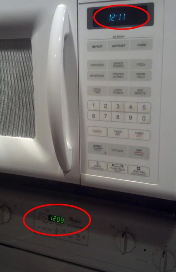 Dishwasher and Microwave timers that are out of sync