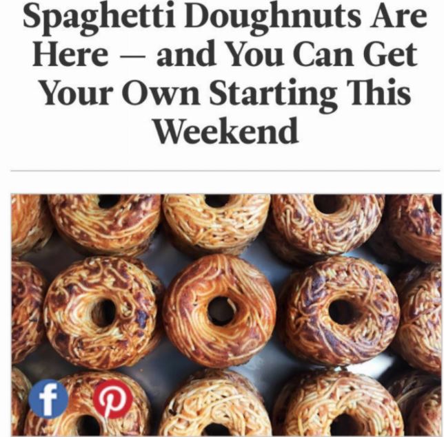 Spaghetti Doughnuts