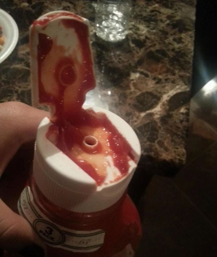 ketchup bottle grossness